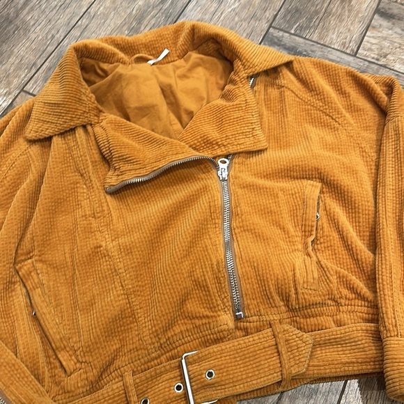 Free People Slouchy Dolman Moto Jacket Caramel medium - Picture 3 of 7